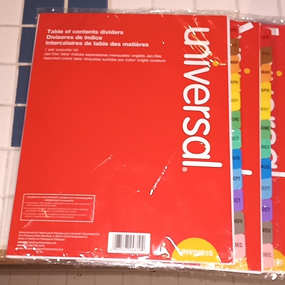 (Set of 3) 12 Month file divider full page inserts. - Picture 4 of 5